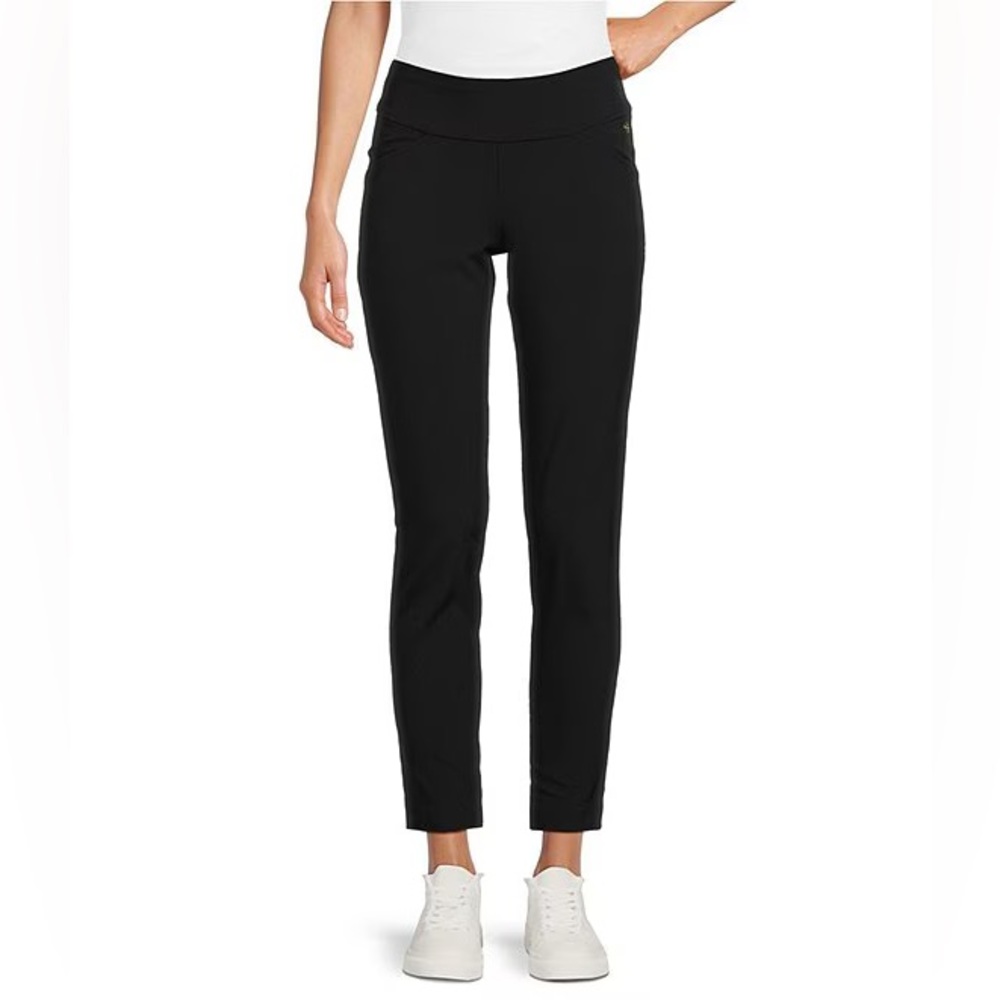 Lilly Pulitzer UPF 50+ Luxletic 28" Corso Kick Flare Pant, Onyx, Sz 8, like new!